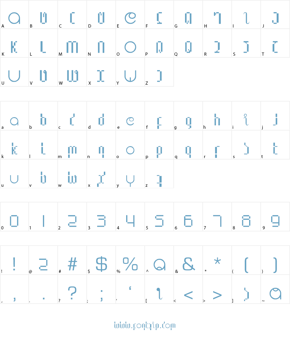 Lupanesque mixqueezed Font Character